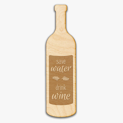 Drink Wine Engraved Wood Sign