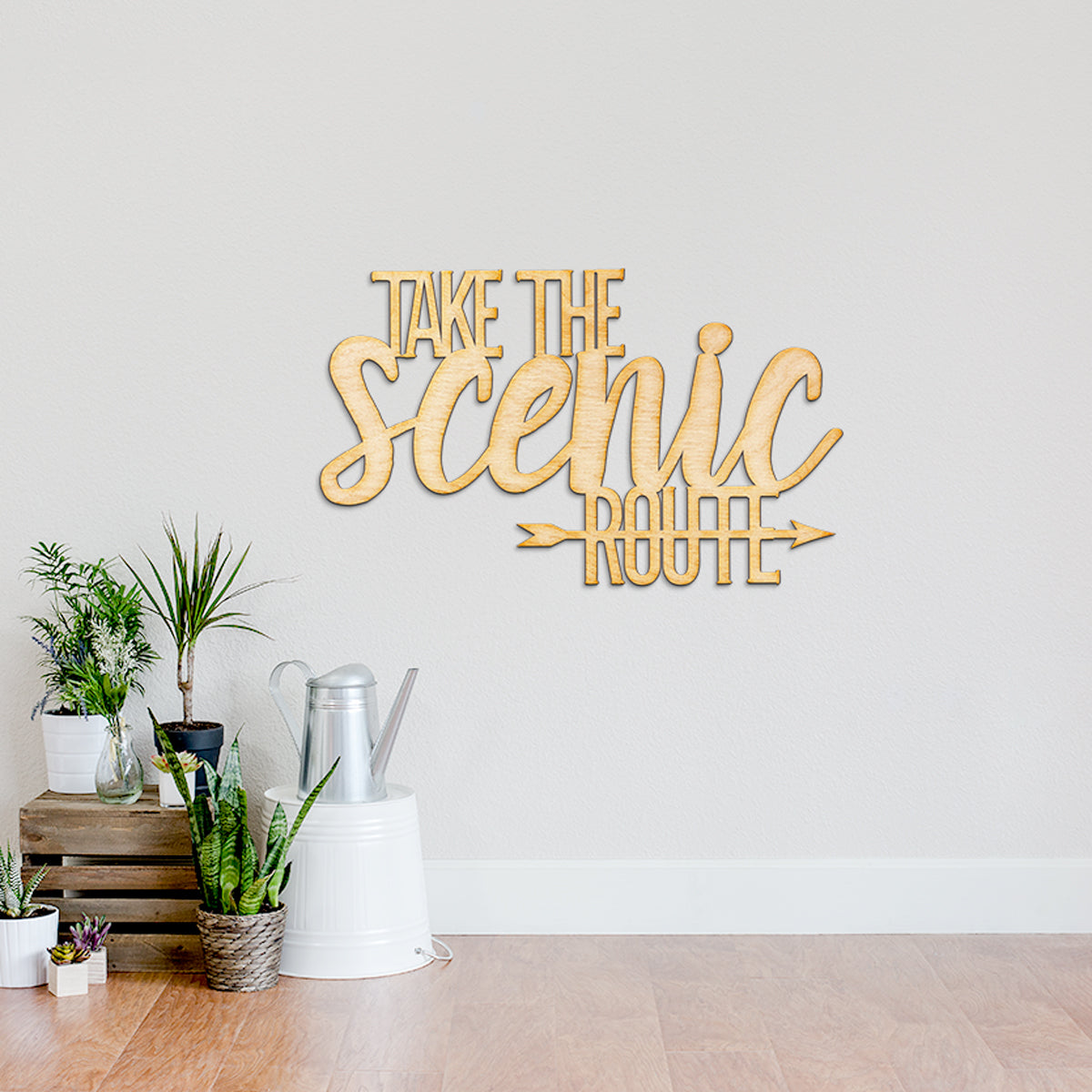 Scenic Route Wood Sign