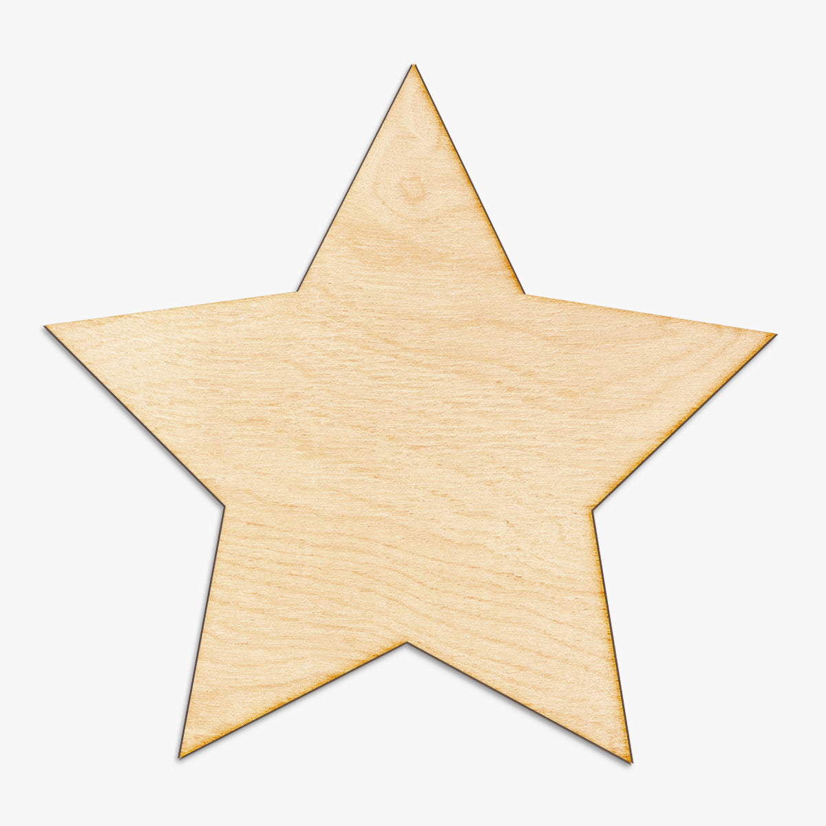 Five Point Star Cut Wood Sign
