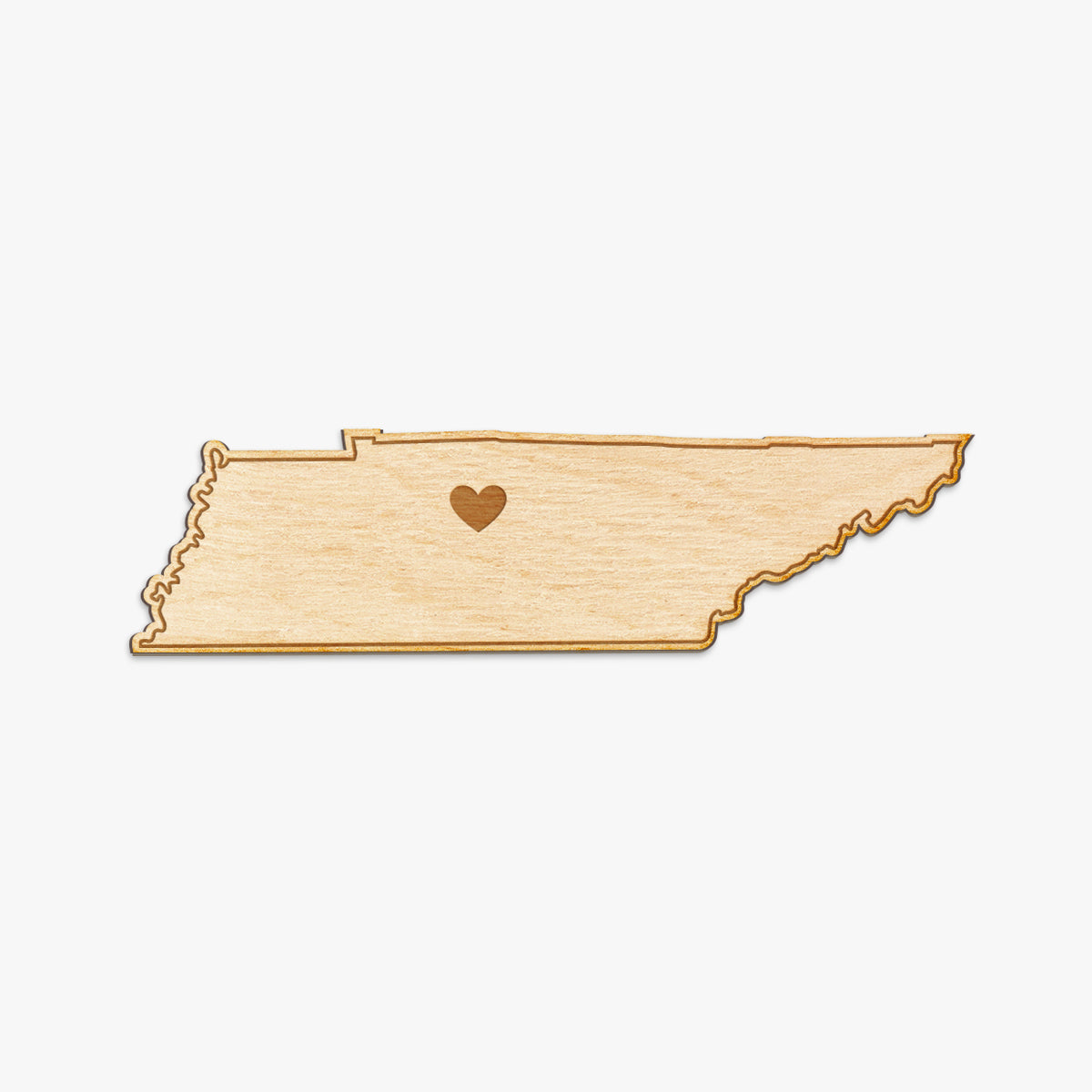 Tennessee Cut Sign With Custom Engraved Heart Placement