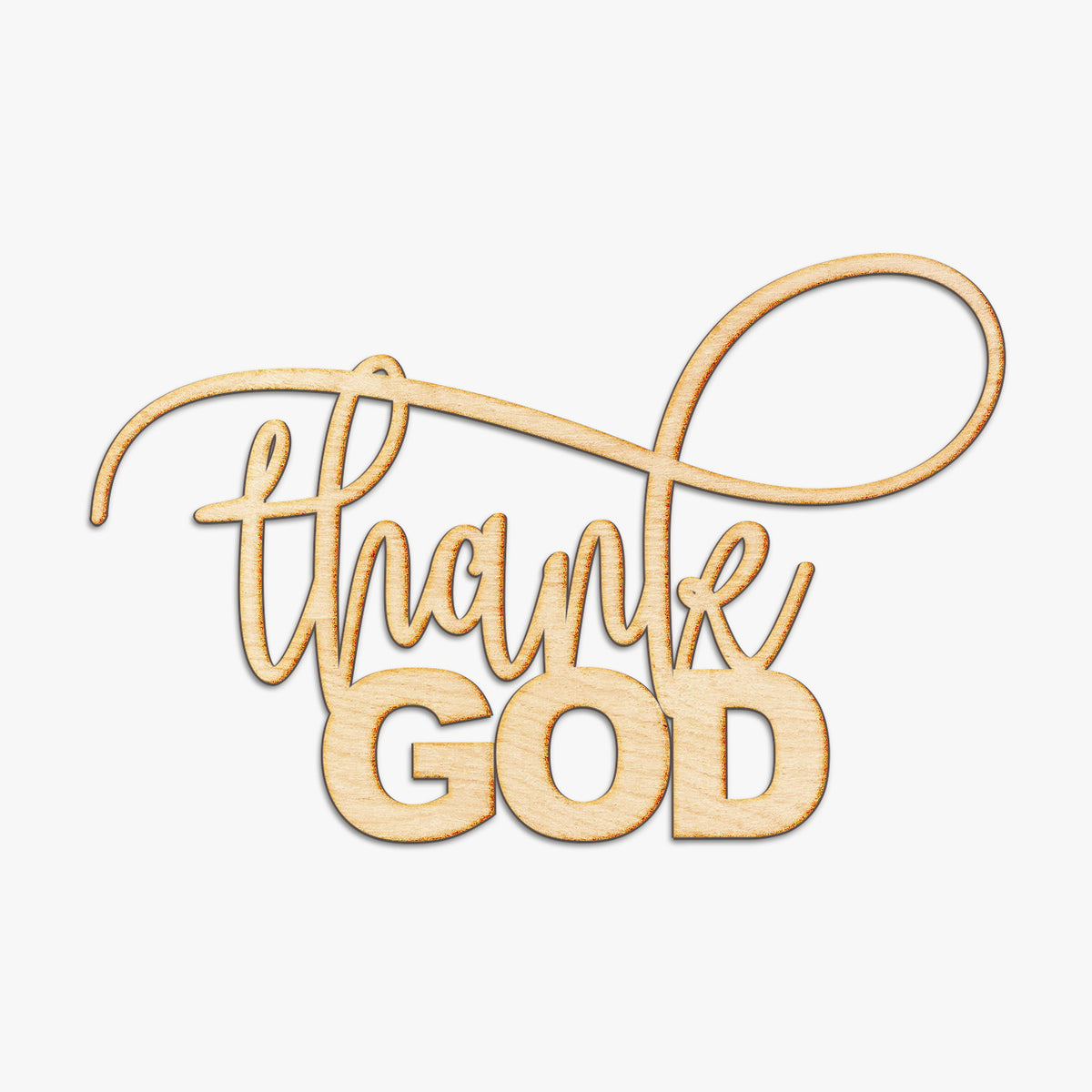 Thank God Wood Cut Sign - Woodums