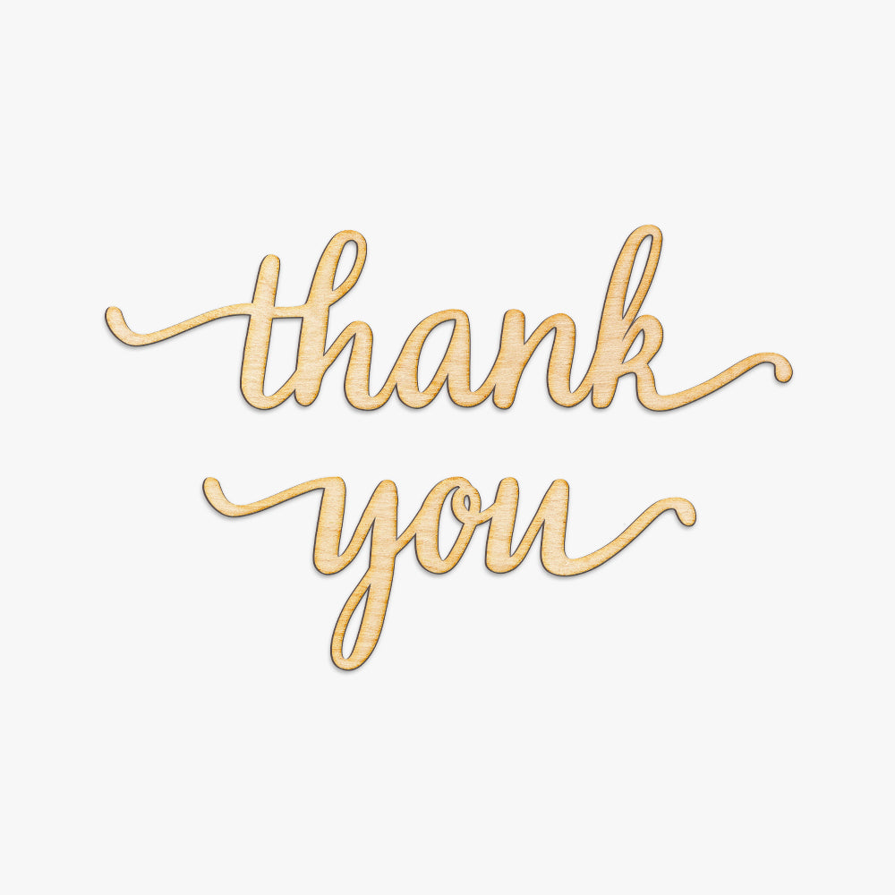 Thank You Word Wood Sign