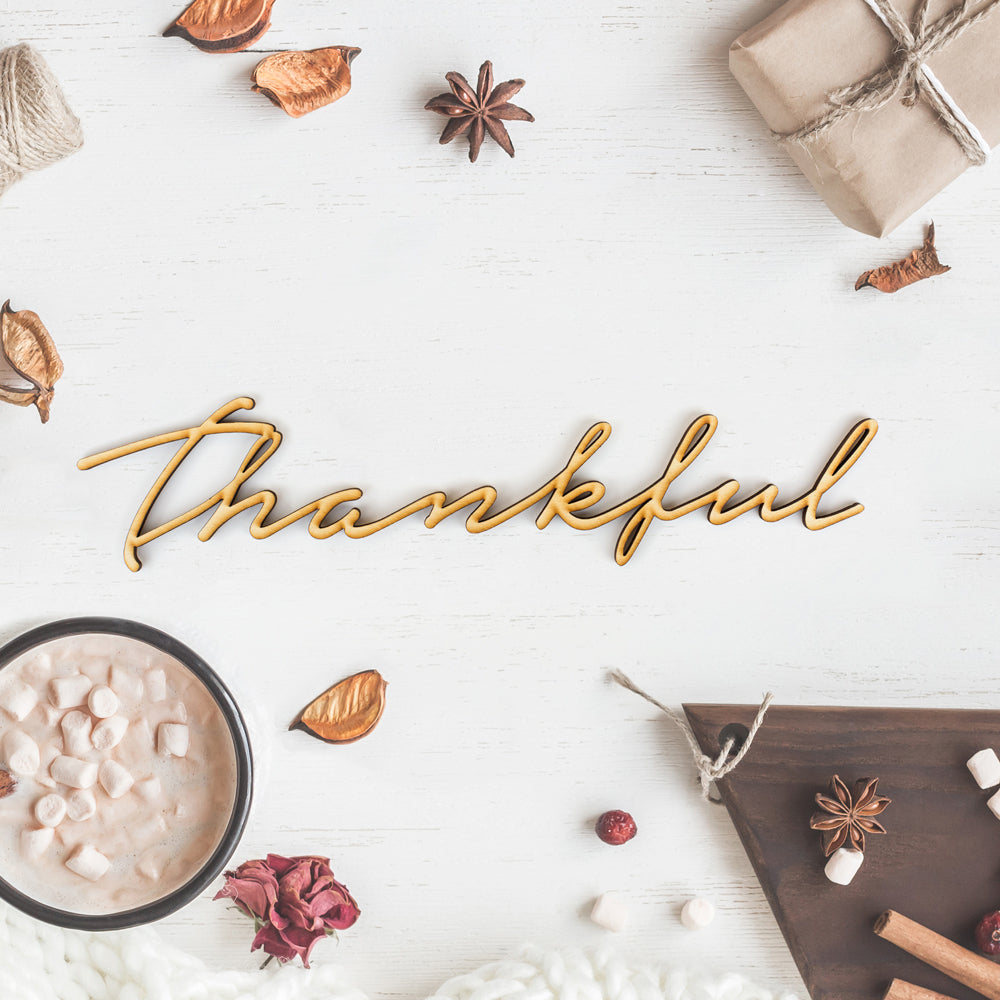 Thankful Wood Sign