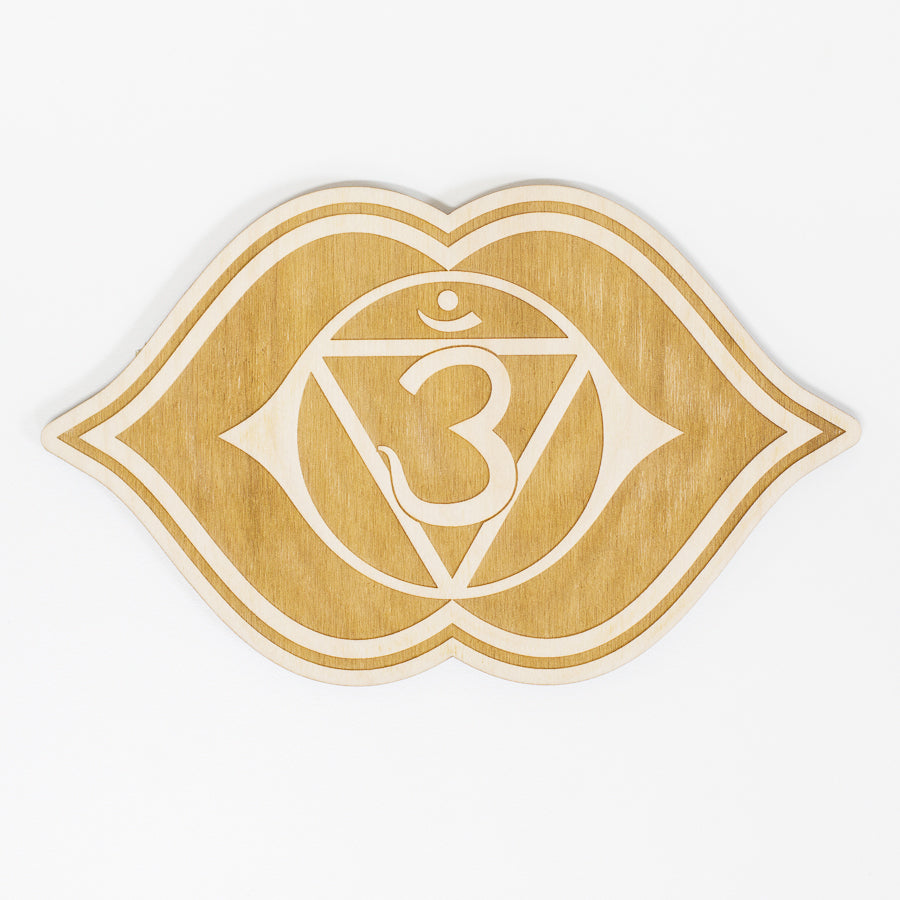 Third Eye Chakra Engraved Wood Sign
