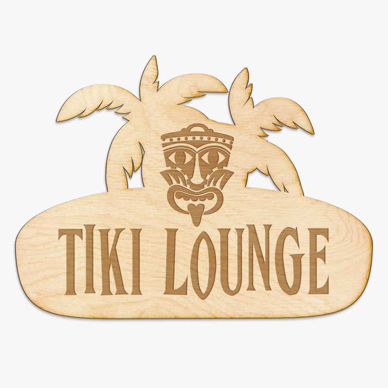 Tiki Lounge - Wood Engraved Sign