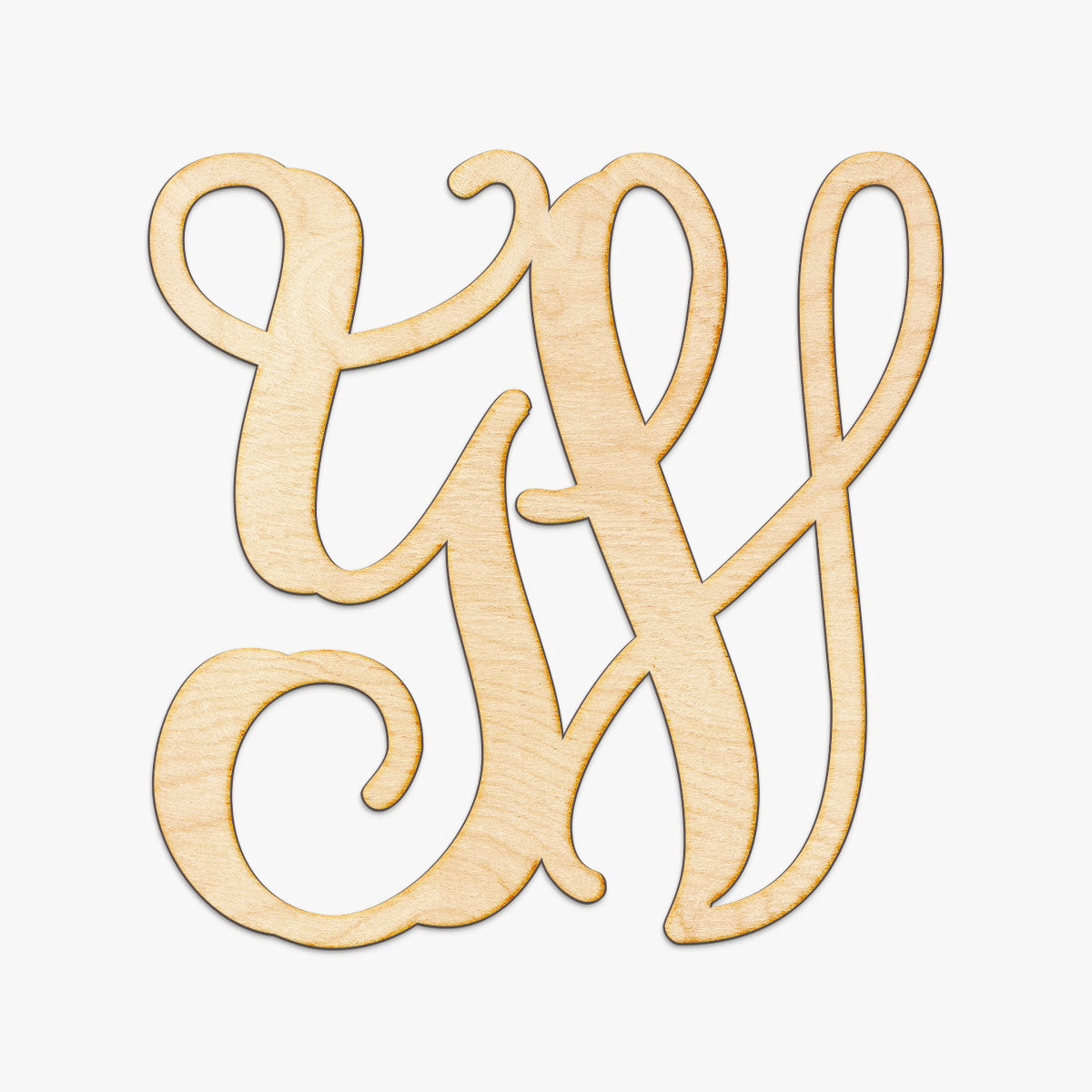 Vine Initials Monogram Wood Sign
