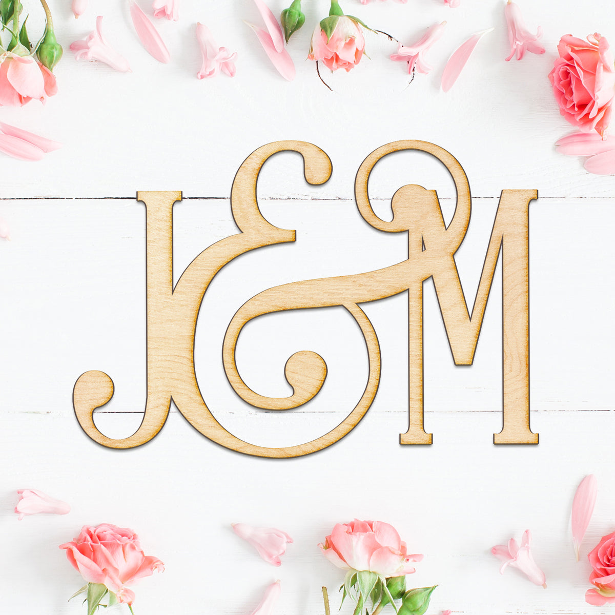 Wedding Initials Wood Sign