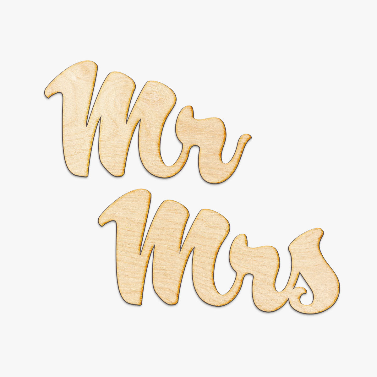 Wedding Mr and Mrs Wood Cut Signs