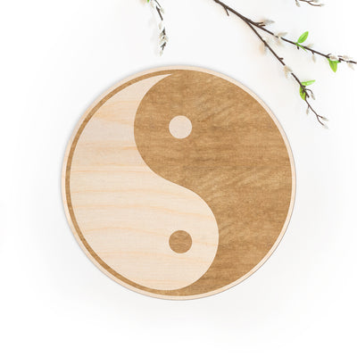 Yin Yang Wood Sign