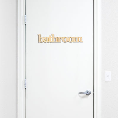 bathroom Wood Sign