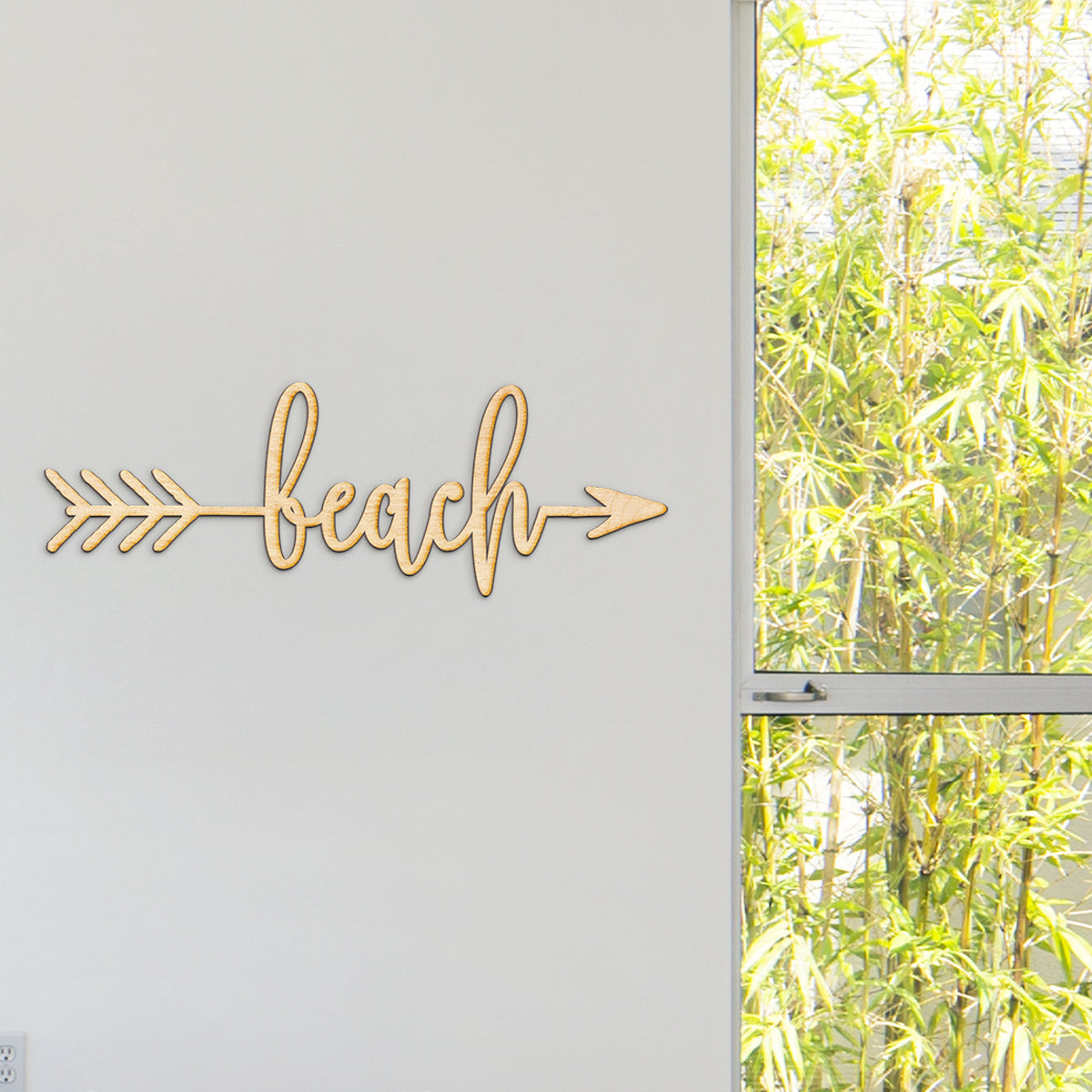 Beach Arrow Wood Sign