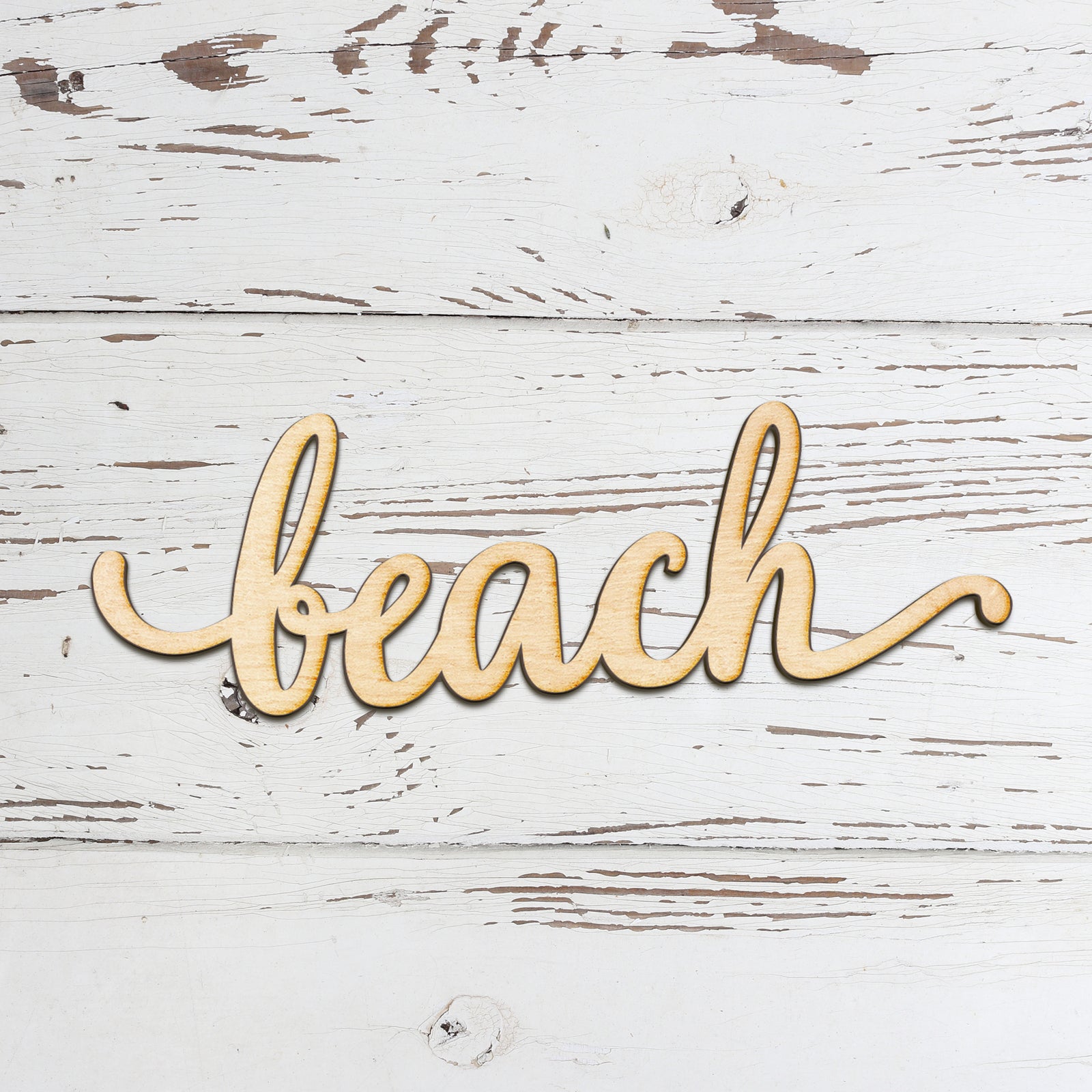 beach Wood Sign