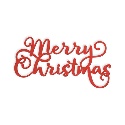 Merry Christmas Wood Cut Sign