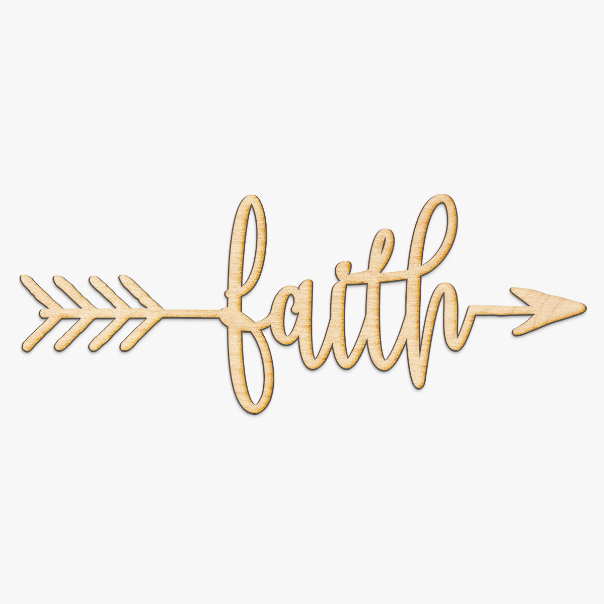 Faith Arrow Wood Sign