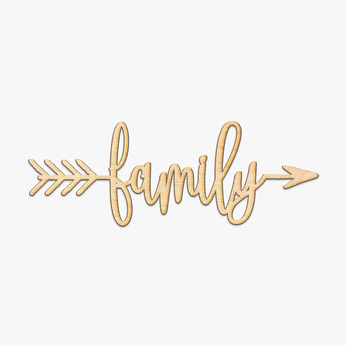 Family Arrow Wood Sign