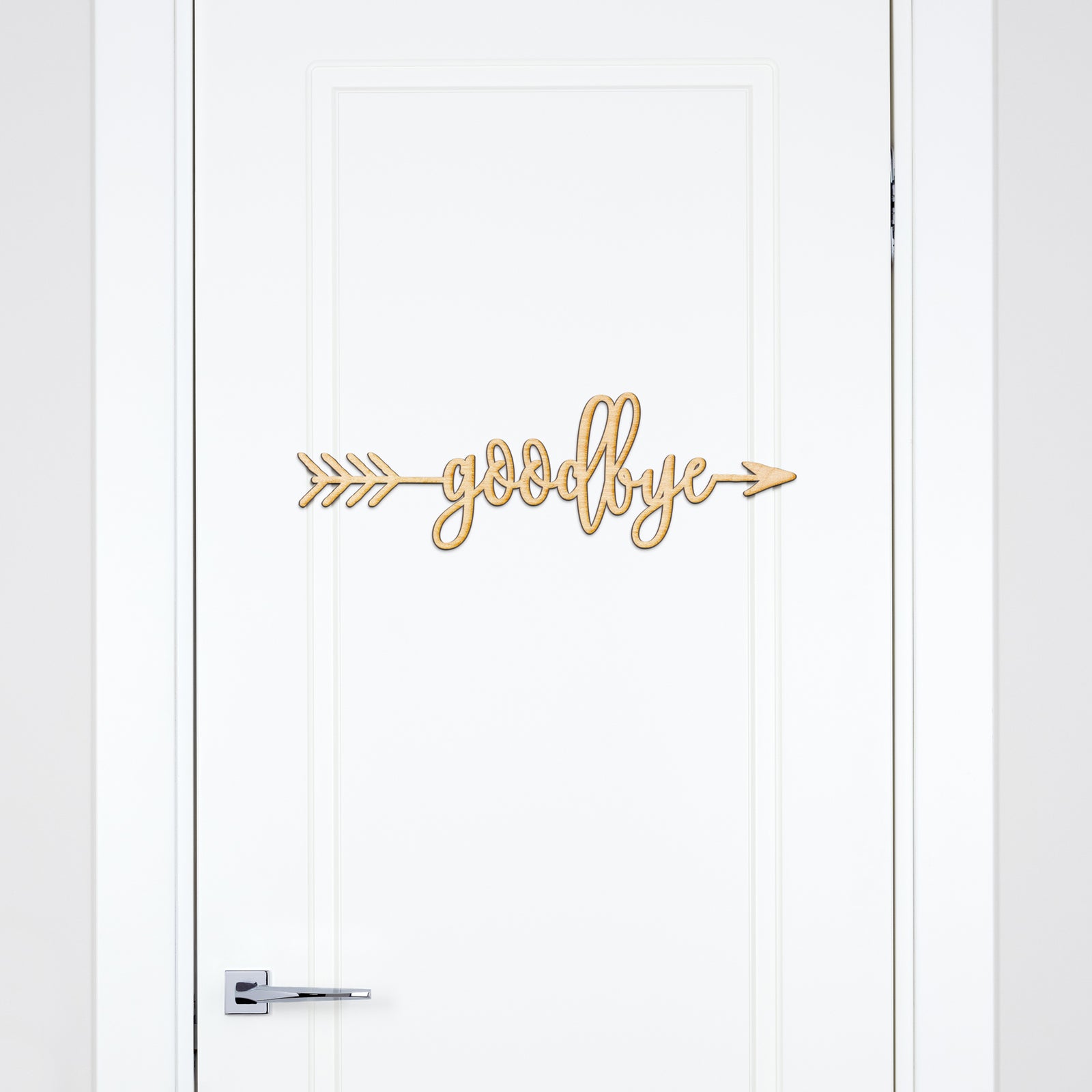 Goodbye Arrow Wood Sign