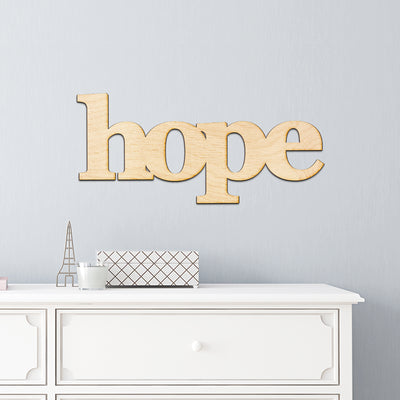 hope Wood Sign