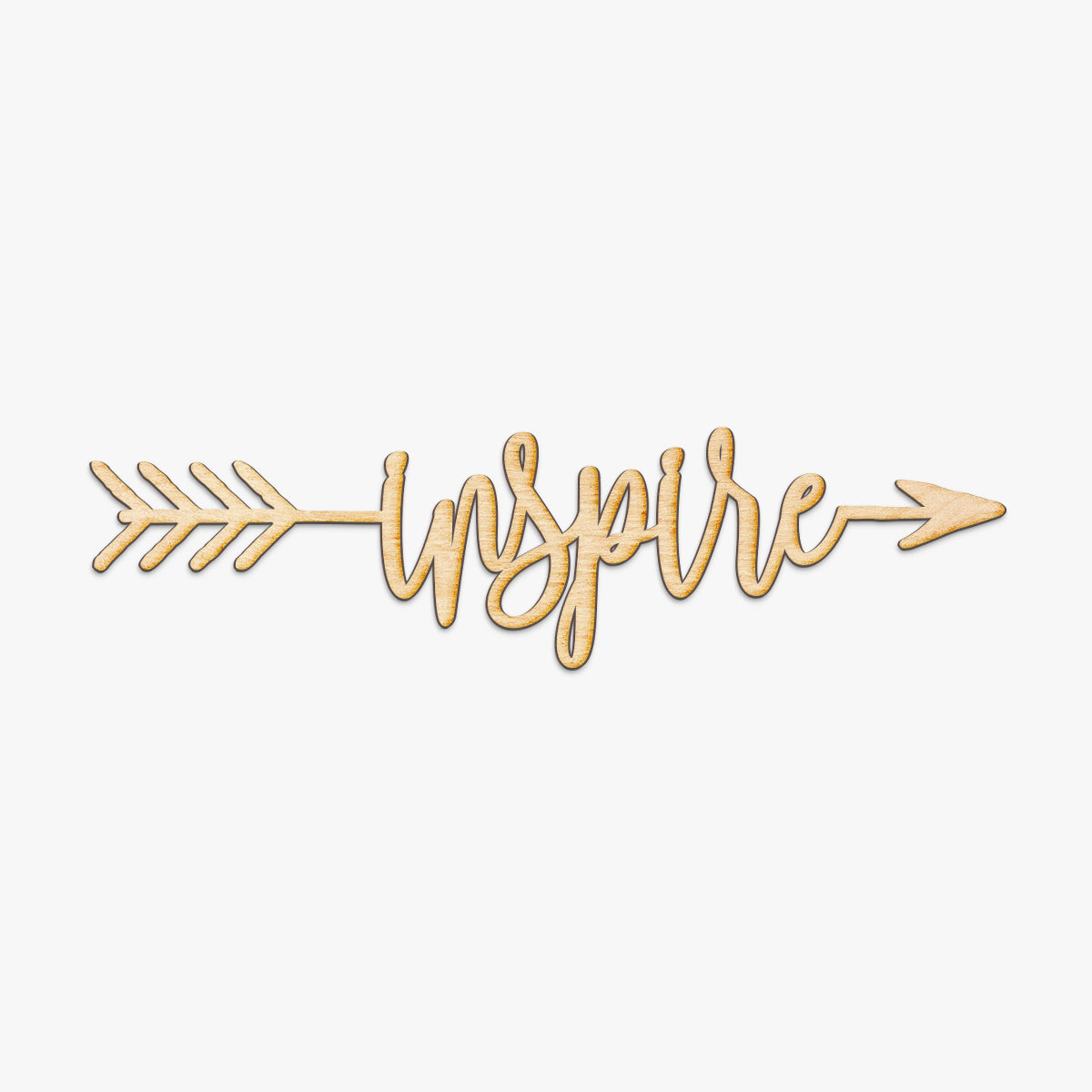 Inspire Arrow Wood Sign