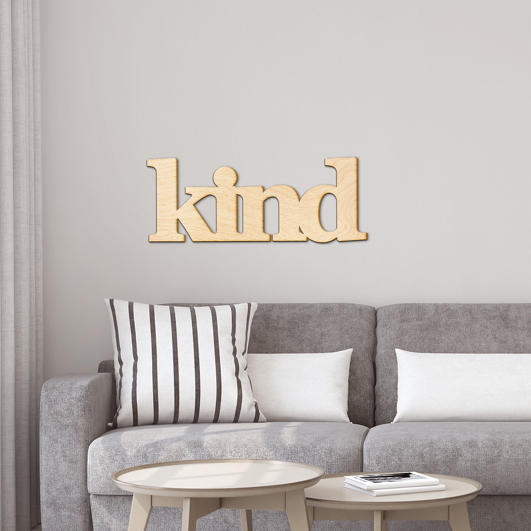 kind Wood Sign