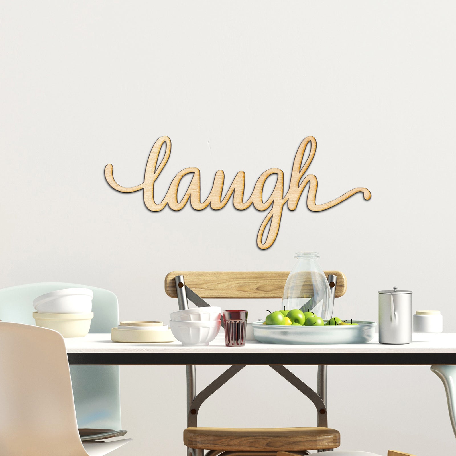laugh Wood Sign