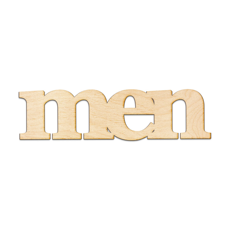 men Wood Sign