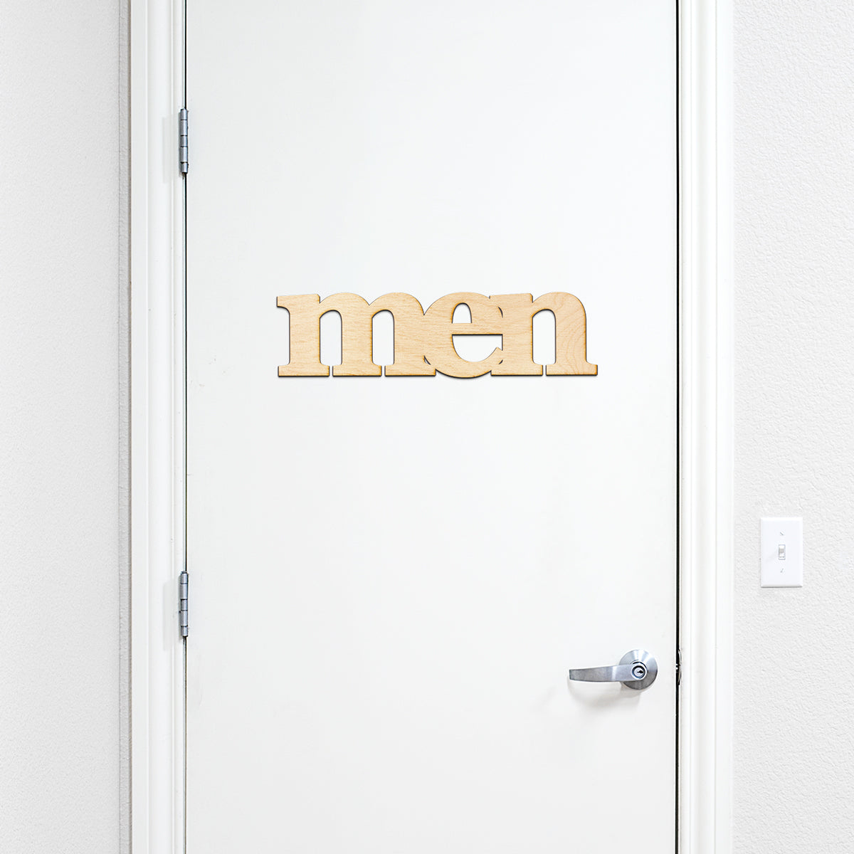 men Wood Sign