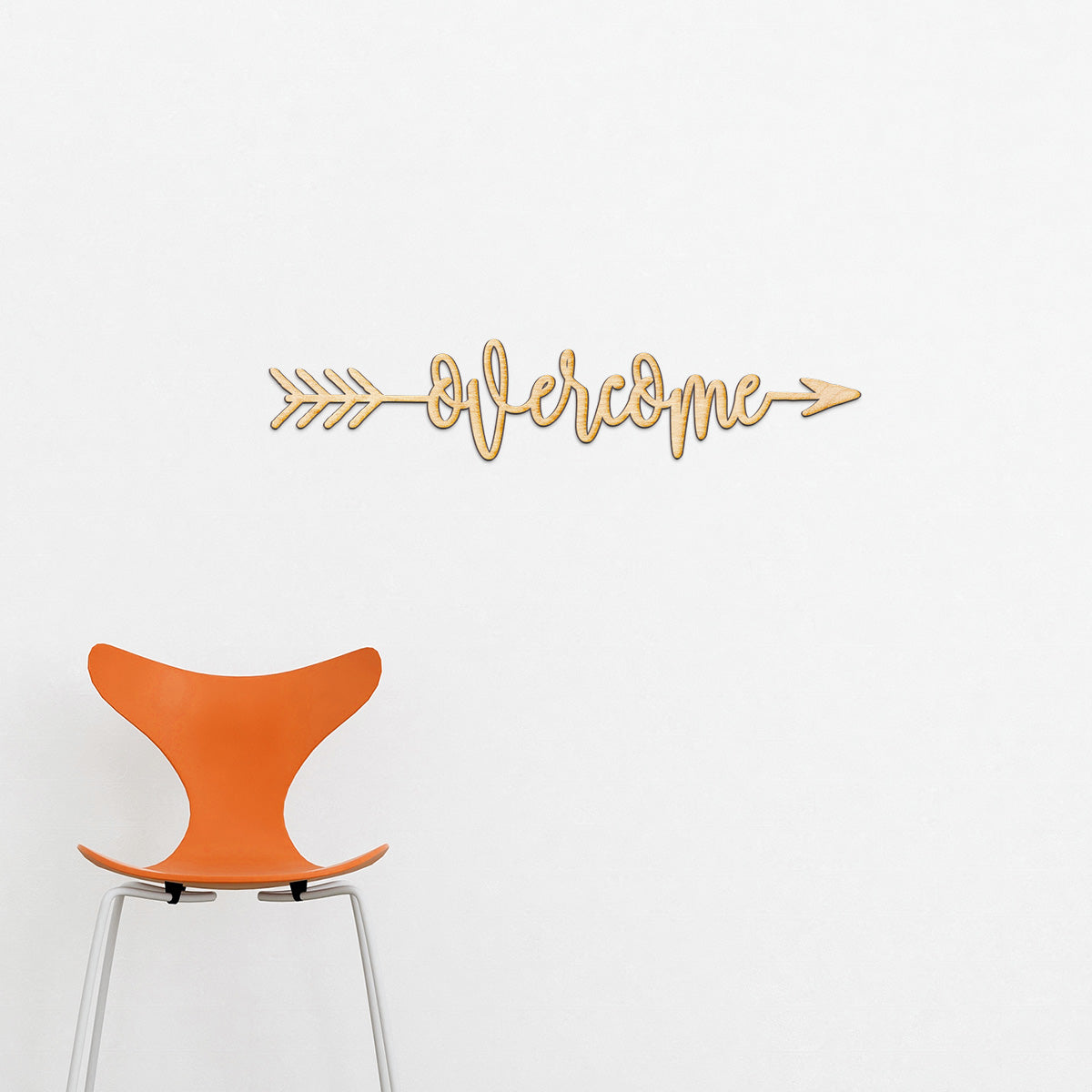 Overcome Arrow Wood Sign