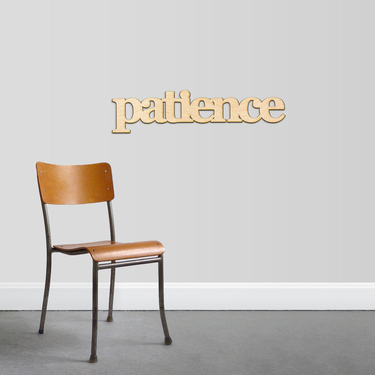 patience Wood Sign