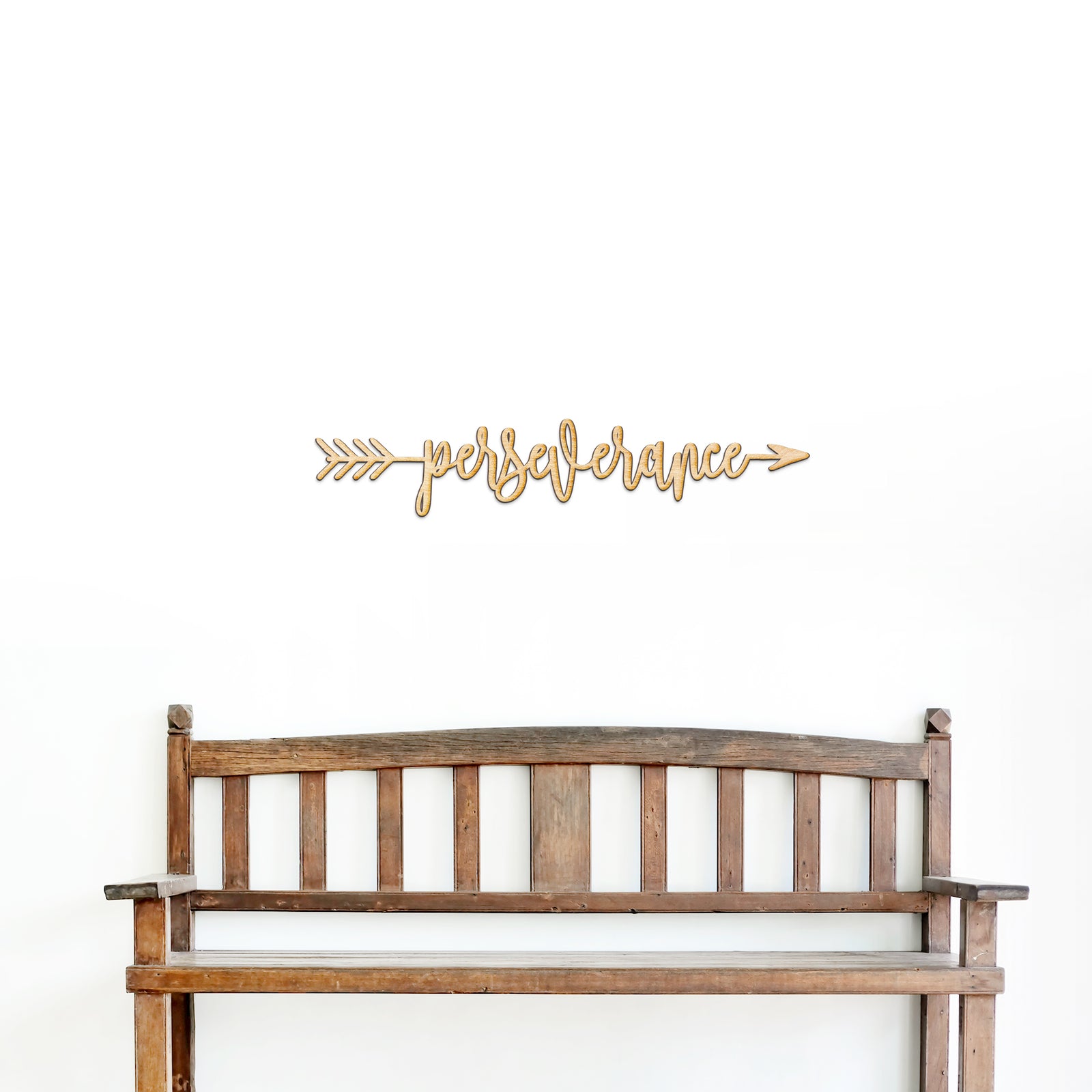 Perseverance Arrow Wood Sign