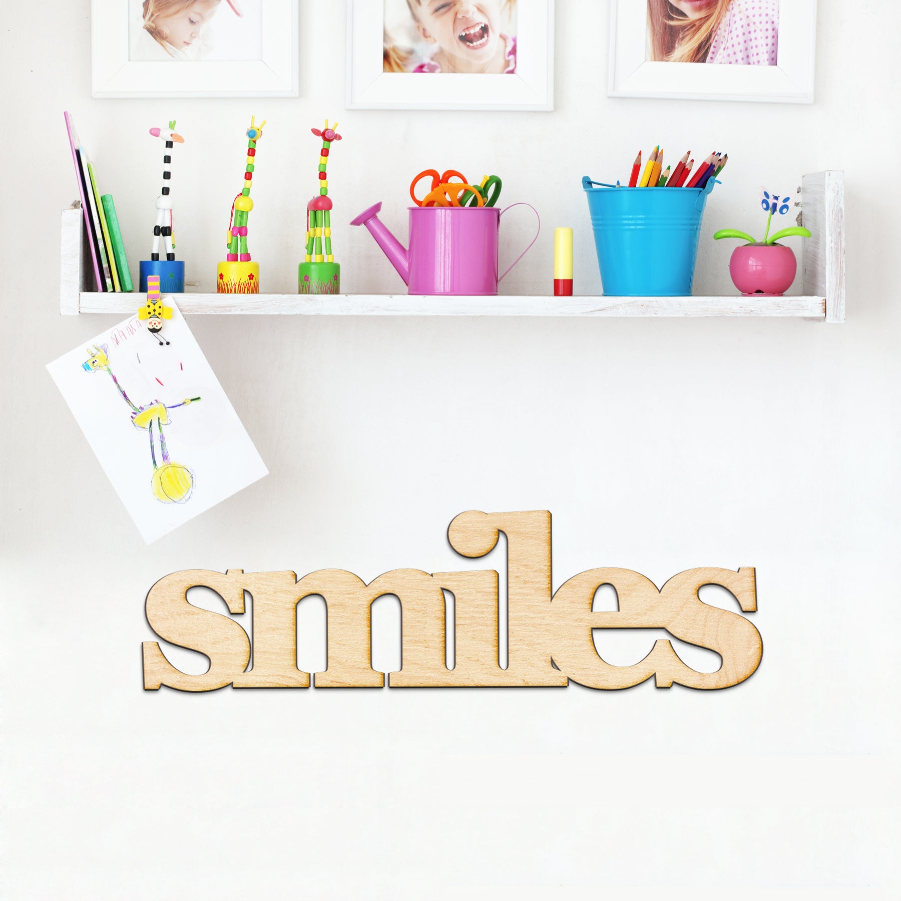 smiles Wood Sign
